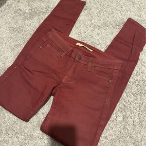 Vince Women US2 skinny jeans burgundy jeans - No Fragements